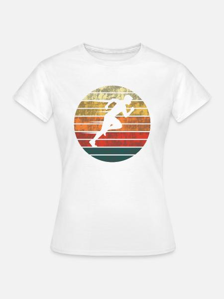 Sprinter Dämmerung Lauf Passion - Frauen T-Shirt - Weiß