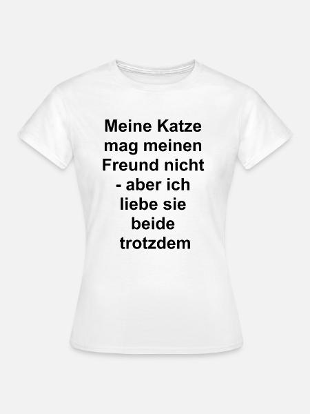 Katzen-Freund-Geschenk - Frauen T-Shirt - Weiß