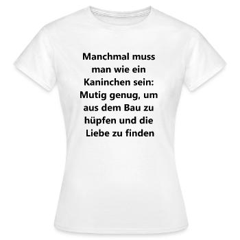 Mutiges Herz Geschenk - Frauen T-Shirt - Weiß - Vorne - AI Model Female 172 dark (172cm)