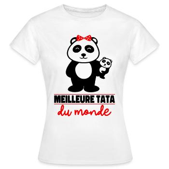 meilleure tata du monde - T-shirt Femme - blanc - Devant - AI Model Female 172 dark (172cm)