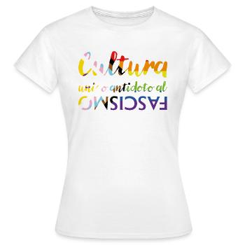 La culture comme antidote au fascisme - T-shirt Femme - blanc - Devant - AI Model Female 172 dark (172cm)