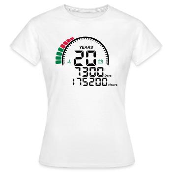 years 20 years anniversary meter - Women's T-Shirt - white - Front - AI Model Female 172 dark (172cm)