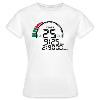 years 25 years anniversary meter - Women's T-Shirt - white - Front - AI Model Female 172 dark (172cm)