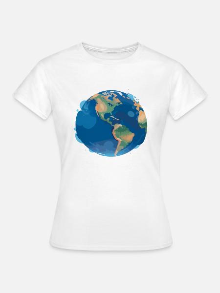 Erde - Frauen T-Shirt - Weiß