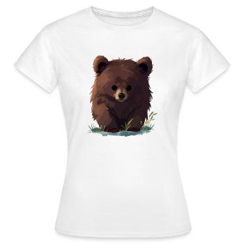 Ourson mignon - T-shirt Femme - blanc - Devant - AI Model Female 172 dark (172cm)