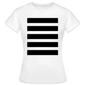 Stripe Horizontal Stripe Striped Bee Costume - Women's T-Shirt - white - Front - AI Model Female 172 dark (172cm)