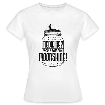 Moonshine Schnaps ist Medizin Geschenk USA - T-shirt Femme - blanc - Devant - AI Model Female 172 dark (172cm)