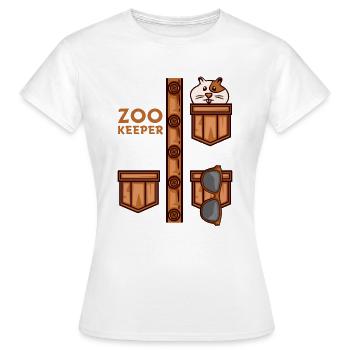 T-shirt Zoo Keeper Rongeur visiteur gardien de la faune - T-shirt Femme - blanc - Devant - AI Model Female 172 dark (172cm)