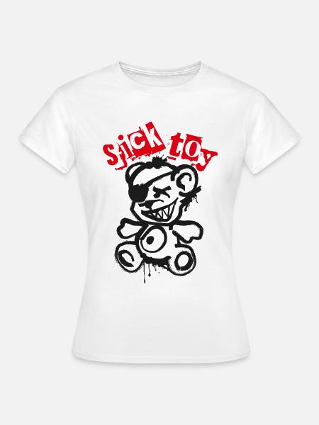 Sick Toy Teddy - Frauen T-Shirt - Weiß