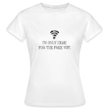Wifi gratuit - T-shirt Femme - blanc - Devant - AI Model Female 172 dark (172cm)