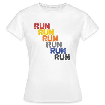 Run Run Run - Maillot de course - T-shirt Femme - blanc - Devant - AI Model Female 172 dark (172cm)