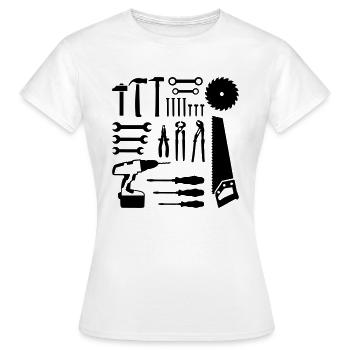 Outil - T-shirt Femme - blanc - Devant - AI Model Female 172 dark (172cm)