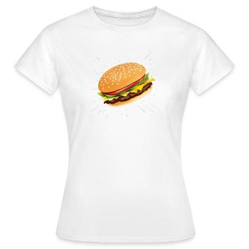 Cheeseburger - T-shirt Femme - blanc - Devant - AI Model Female 172 dark (172cm)