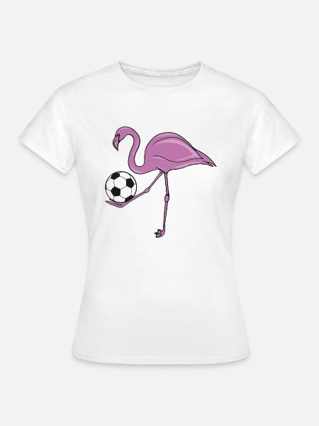 Flamingo Soccer Pink Soccer Gift - Women's T-Shirt - white