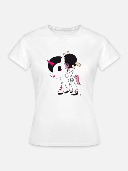 Unicorn - Licorne : Sakura - T-shirt Femme - blanc
