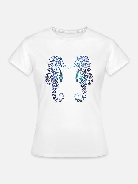 Seepferdchen - Frauen T-Shirt - Weiß