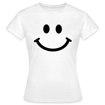Visage souriant heureux - T-shirt Femme - blanc - Devant - AI Model Female 172 dark (172cm)