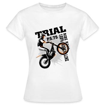 Motorcycle Trial - Motorcycle Trial - Women's T-Shirt - white - Front - AI Model Female 172 dark (172cm)