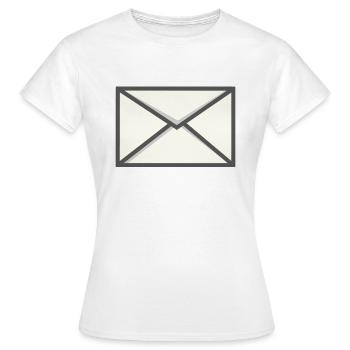 Brief - Frauen T-Shirt - Weiß - Vorne - AI Model Female 172 dark (172cm)