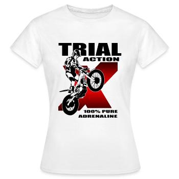 Trial - Trialsport - Moto Trial - Motorcycle Trial - Women's T-Shirt - white - Front - AI Model Female 172 dark (172cm)