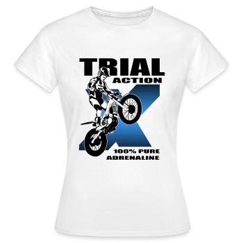 Trial - Trialsport - Moto Trial - Motorcycle Trial - Women's T-Shirt - white - Front - AI Model Female 172 dark (172cm)