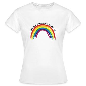 Zähle die Regenbögen, nicht die Gewitter - Frauen T-Shirt - Weiß - Vorne - AI Model Female 172 dark (172cm)