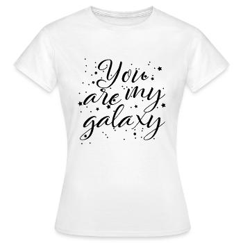 TU ES MA GALAXIE (v) - T-shirt Femme - blanc - Devant - AI Model Female 172 dark (172cm)
