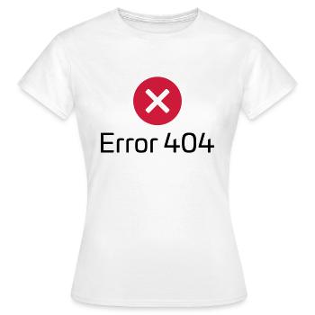 Error 404 - Frauen T-Shirt - Weiß - Vorne - AI Model Female 172 dark (172cm)