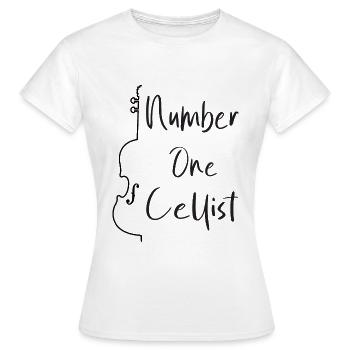 Violoncelle violoncelle violoncelle - T-shirt Femme - blanc - Devant - AI Model Female 172 dark (172cm)
