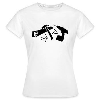 Outil - T-shirt Femme - blanc - Devant - AI Model Female 172 dark (172cm)