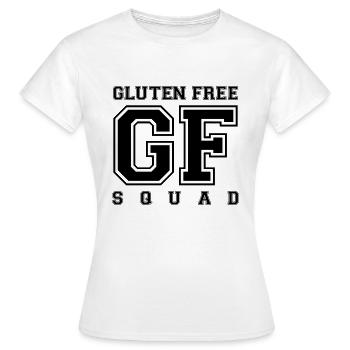 SQUAD SANS GLUTEN (v) - T-shirt Femme - blanc - Devant - AI Model Female 172 dark (172cm)