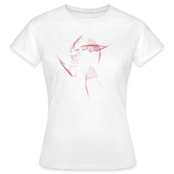 Waves Wellen red - Frauen T-Shirt - Weiß - Vorne - AI Model Female 172 dark (172cm)