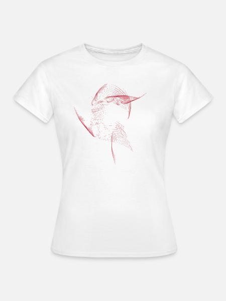 Waves Wellen red - Frauen T-Shirt - Weiß