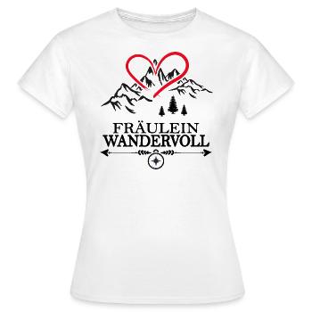 bergwandern wandervoll servus alpin wanderung - Frauen T-Shirt - Weiß - Vorne - AI Model Female 172 dark (172cm)
