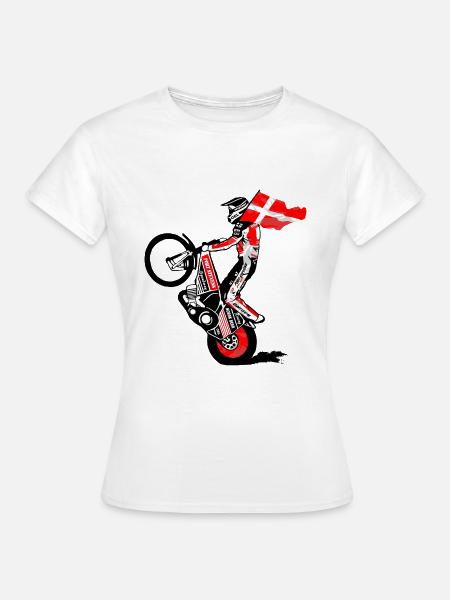 Speedway Driver - Denmark - Frauen T-Shirt - Weiß