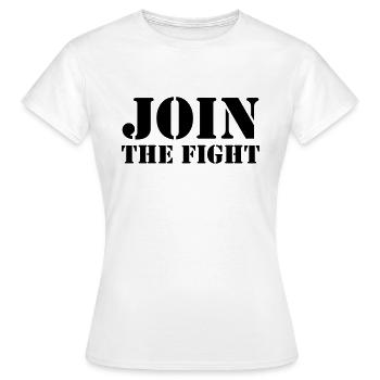 Join the fight / People / Peace / Revolution - Women's T-Shirt - white - Front - AI Model Female 172 dark (172cm)