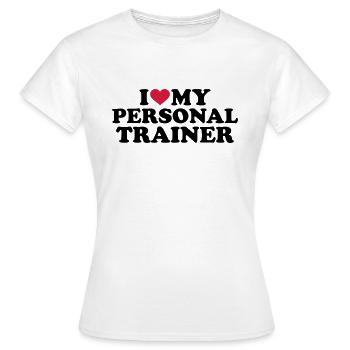 Personal trainer - Women's T-Shirt - white - Front - AI Model Female 172 dark (172cm)