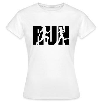 Running Woman, runner, run - T-shirt Femme - blanc - Devant - AI Model Female 172 dark (172cm)