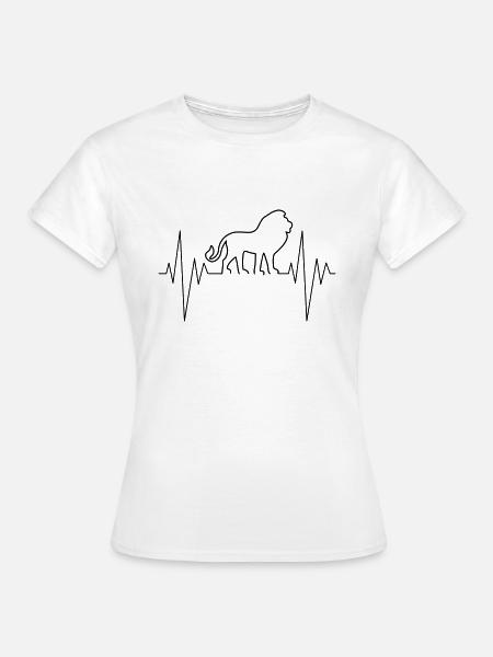 Lion Pulse - Frauen T-Shirt - Weiß