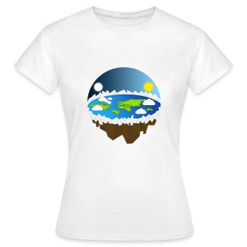 Flache Erde - Frauen T-Shirt - Weiß - Vorne - AI Model Female 172 dark (172cm)