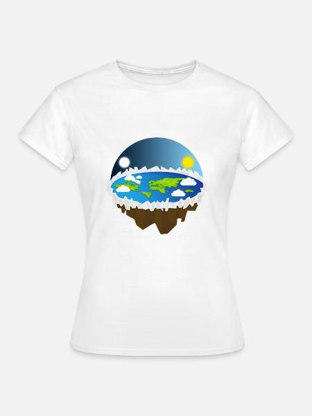 Flache Erde - Frauen T-Shirt - Weiß