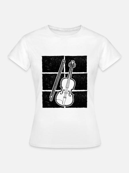 Geige Violine Geiger Violinist - Frauen T-Shirt - Weiß