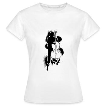Double bass Double bass player Double bass player - Women's T-Shirt - white - Front - AI Model Female 172 dark (172cm)