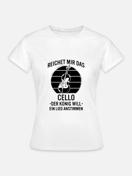 Cello Cellospieler Cellist - Frauen T-Shirt - Weiß