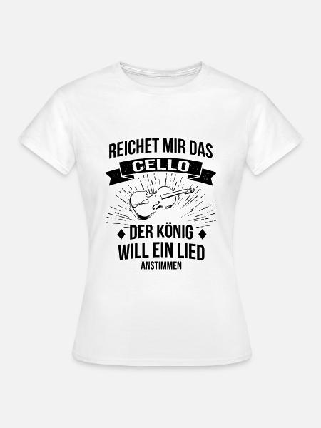 Cello Cellospieler Cellist - Frauen T-Shirt - Weiß
