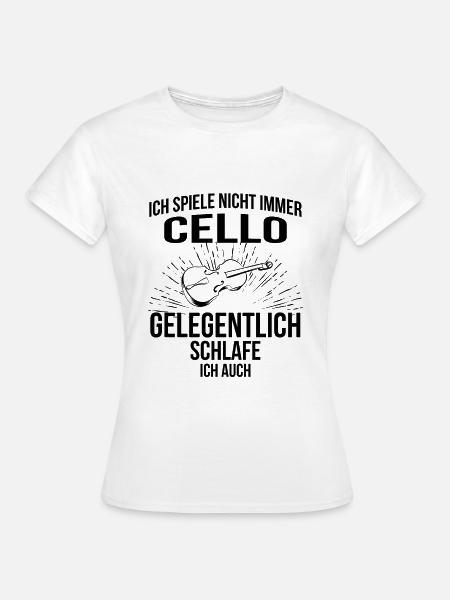 Cello Cellospieler Cellist - Frauen T-Shirt - Weiß