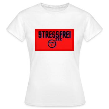 Stressfrei - Frauen T-Shirt - Weiß - Vorne - AI Model Female 172 dark (172cm)