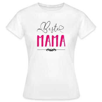 Beste Mama - Frauen T-Shirt - Weiß - Vorne - AI Model Female 172 dark (172cm)