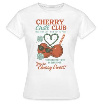 Cherry Chill Club Cherries - Women's T-Shirt - white - Front - AI Model Female 172 dark (172cm)