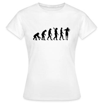Evolution Violin Fiddle - Women's T-Shirt - white - Front - AI Model Female 172 dark (172cm)